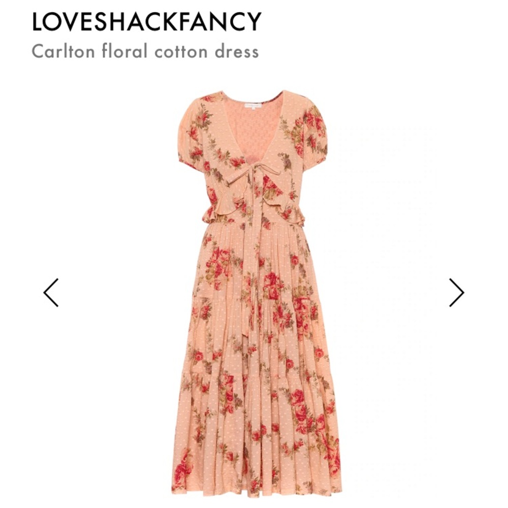LoveShackFancy Carlton Dress Pink Lemonade Size 4